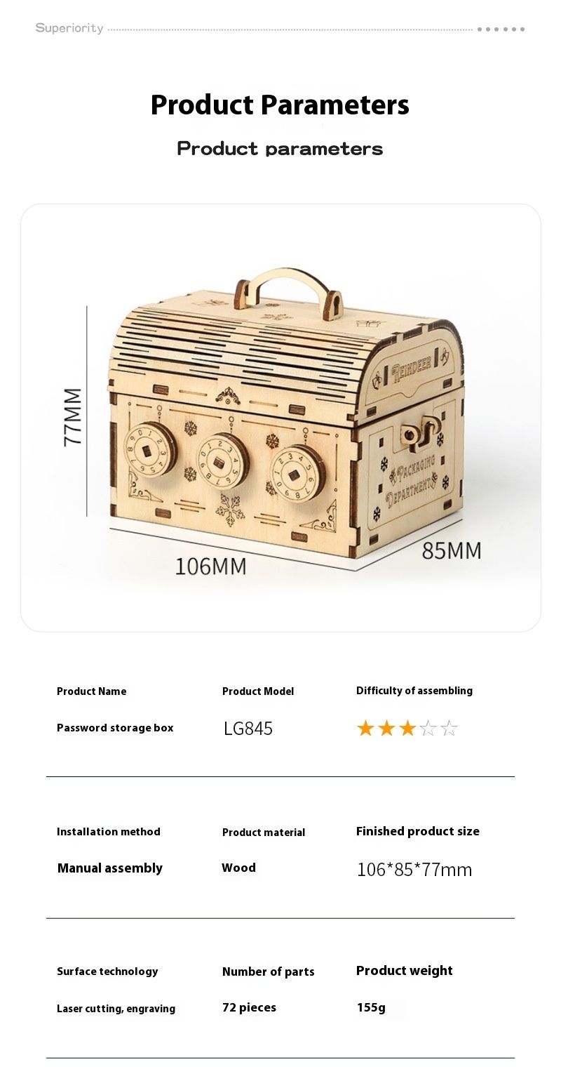 Nouveau jouet d'assemblage de puzzle en bois 3D DIY boîte de rangement de mot de passe créative_voghion.com