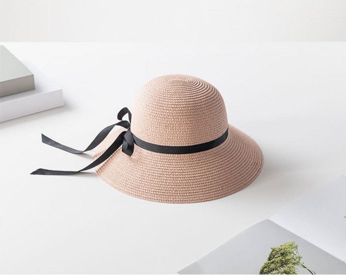 Nuovo cappello di paglia estivo per donna, cappello da pescatore alla moda, cappello da spiaggia, cappello da viaggio, cappello da sole pieghevole all'ingrosso_voghion.com