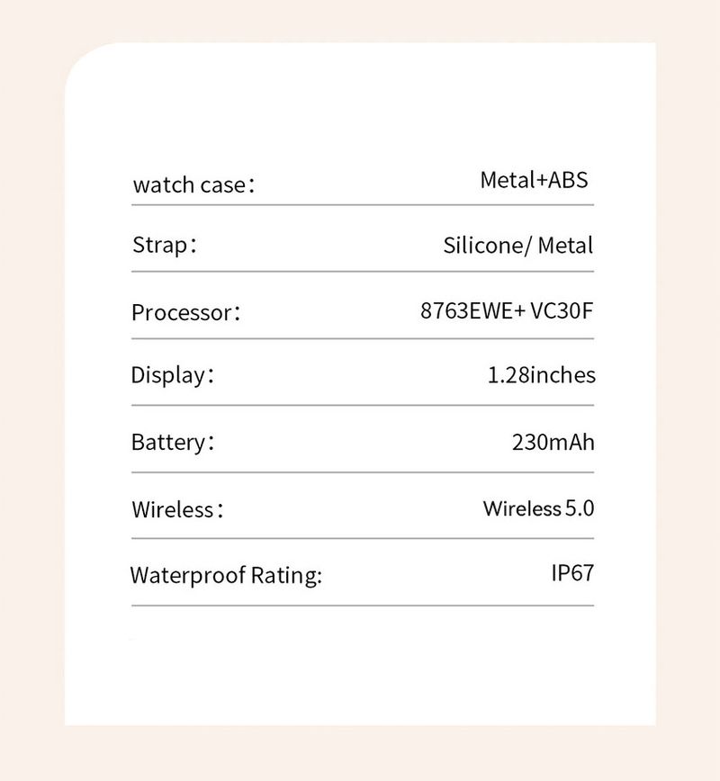 Smart Fashion Watch For Women Heart Rate Sleep Monitoring Multi Function Waterproof Pedometer Sports Watch_voghion.com