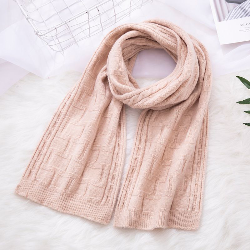 Girl boy's pure color Korean version scarf autumn winter, cute children's scarf, thickened and warm for 2-10 years old_voghion.com