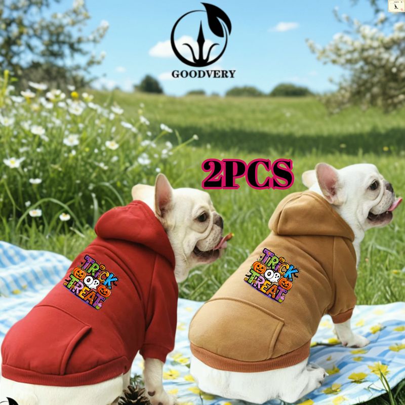 Animal Kangaroo 2-teiliges Kapuzen-Sweatshirt im Halloween-Stil hält Ihr Haustier warm. Perfekt für Herbst und Winter. Tragen Sie eine Gesäßtasche für kleine bis mittelgroße Hunderassen._voghion.com