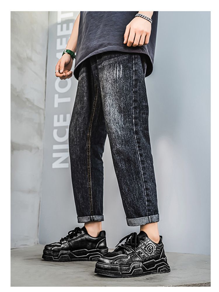 Pantofi sport casual pentru bărbați, cu talpă groasă, respirabili, de primăvară și albi, la modă, versatile_voghion.com