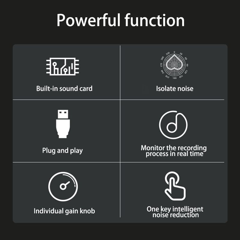 Profesyonel USB Kondansatör Mikrofon Stüdyo Kayıt Mikrofonu PC Bilgisayar Oyun Yayını Podcasting Dizüstü Bilgisayar Masaüstü_voghion.com