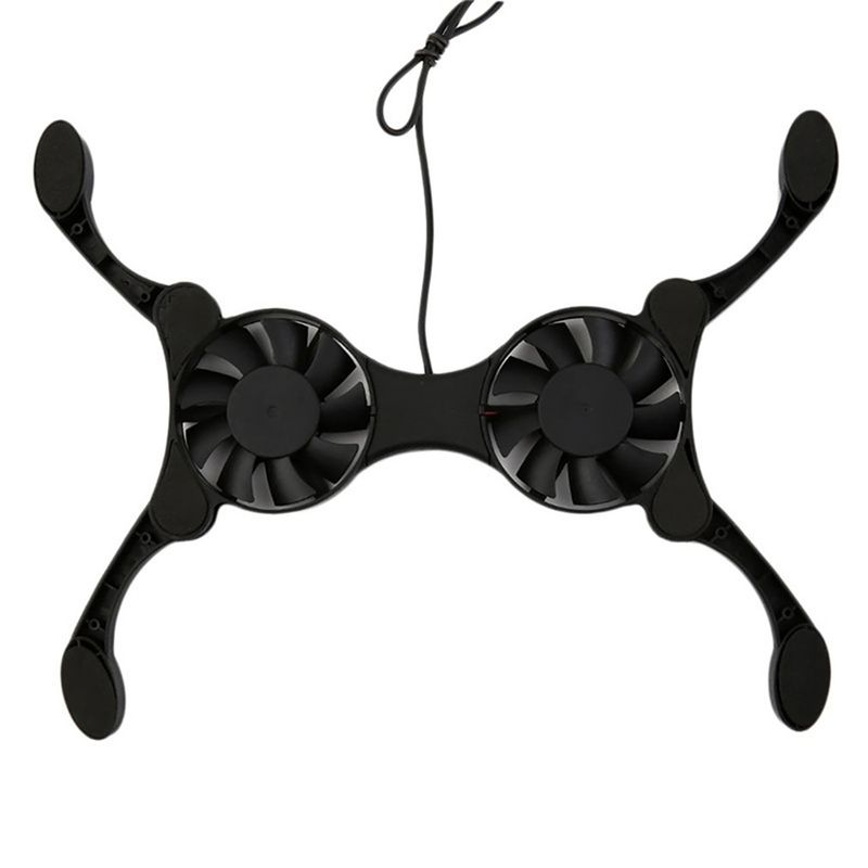 Xinweiqing Octopus Shape Portable Foldable Notebook Laptop Twin USB Fan Cooler Cooling Base_voghion.com