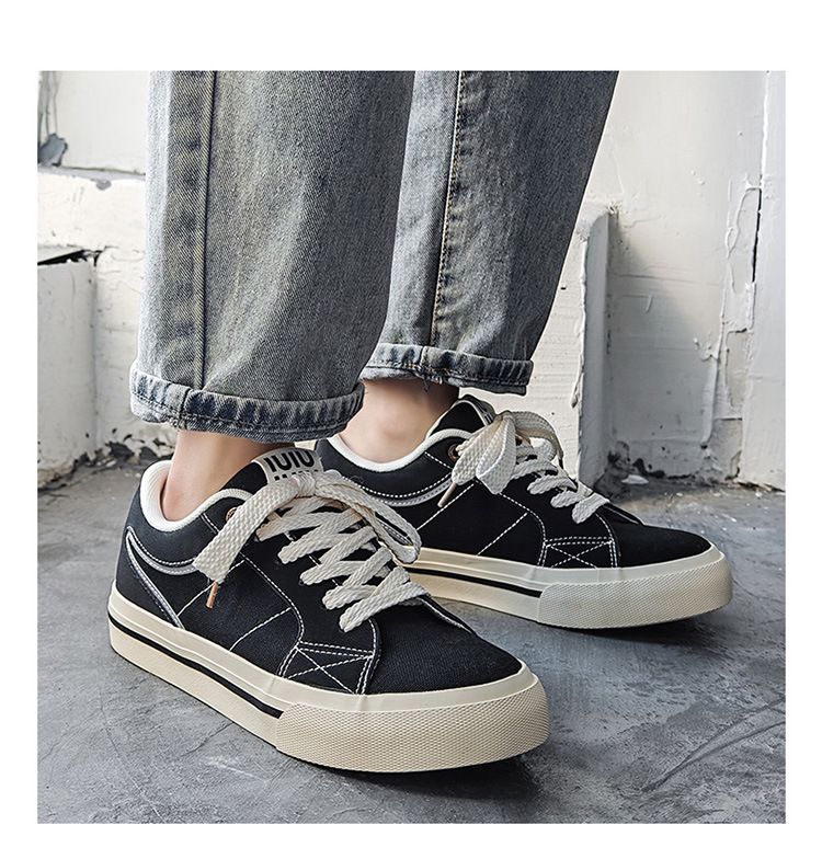 Herrenschuhe Herbst neue Canvasschuhe Herren vielseitige Low Top Student Casual Board Schuhe Trend_voghion.com
