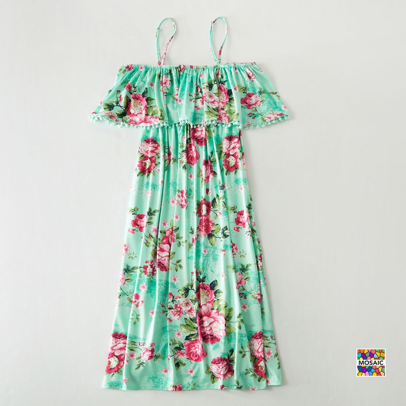 Mutter & Kinder 2024 Sommer Heißer Druck Verstellbare Schnalle Eine Schulter Mutter Kind Baby Lose Eltern-Kind Outfit_voghion.com