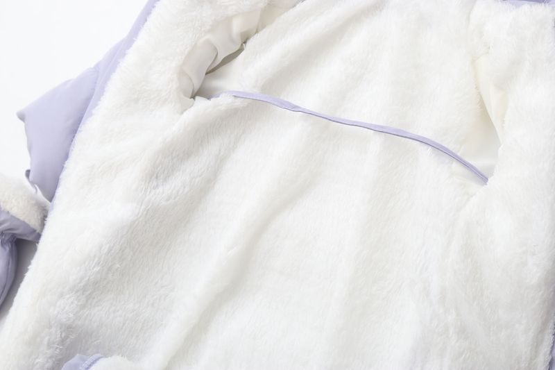 European-Style Baby Jumpsuit With Large Pockets – Fleece-Lined Winter Romper For Newborns & Infants (0-24M), Soft Polyester Hooded Onesie_voghion.com