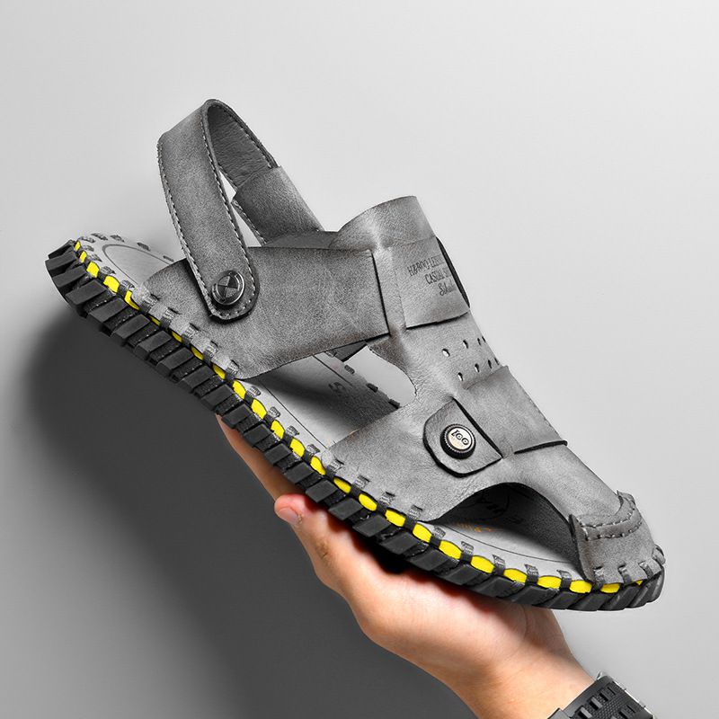 Geschlossene Zehen Hausschuhe Sommer Outdoor Strand Sandalen Trendy Herren Genäht_voghion.com