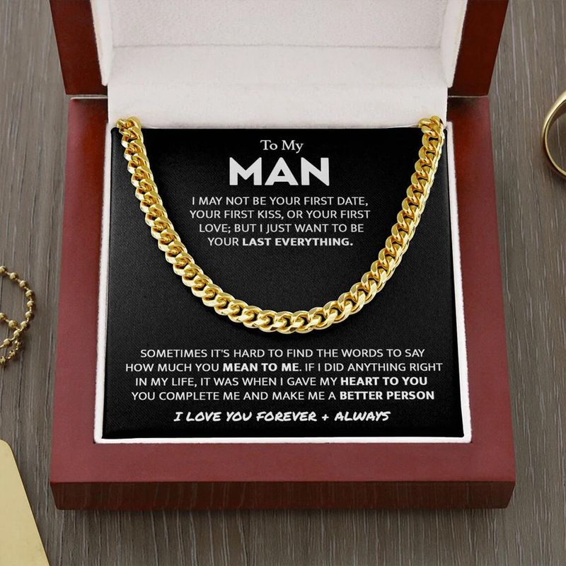 Minimalist New High-Quality 14K Gold Plated Single Round Cuban Chain Titanium Steel Necklace With Greeting Card_voghion.com