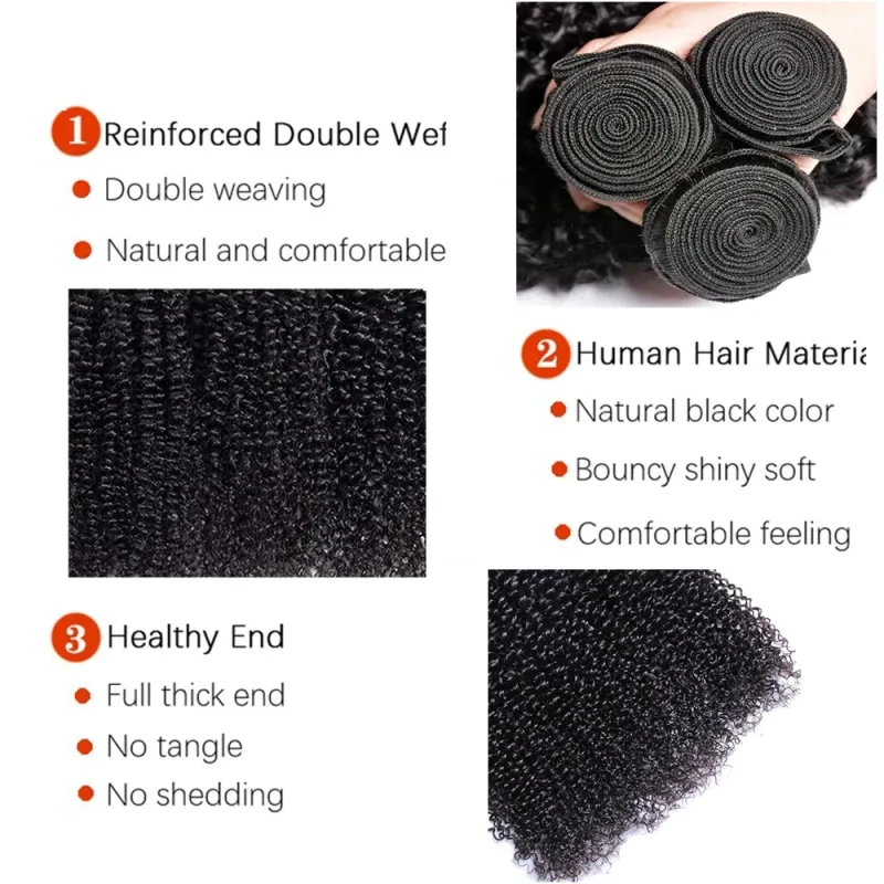 Mongolian Kinky Curly Human Hair Bundles Jerry Curl Remy Weave Raw Extensions_voghion.com