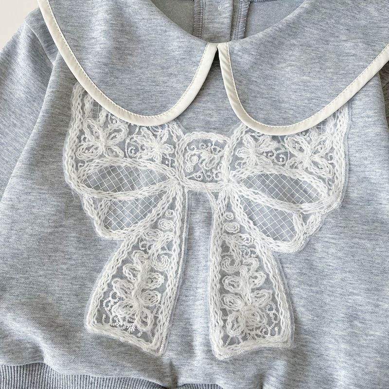 Felpa con cappuccio e fiocco per bambine in stile coreano, autunno 2025, maglietta a maniche lunghe e gonna corta per bambini_voghion.com