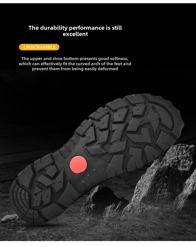 Neue High-Top-Schuhe mit Baumwollpolsterung, Herrenschuhe, High-Top-Schuhe mit Fleecefutter, warme Lederschuhe, wasserdichte Freizeitschuhe für Outdoor-Sportarten, rutschfeste Wanderschuhe_voghion.com