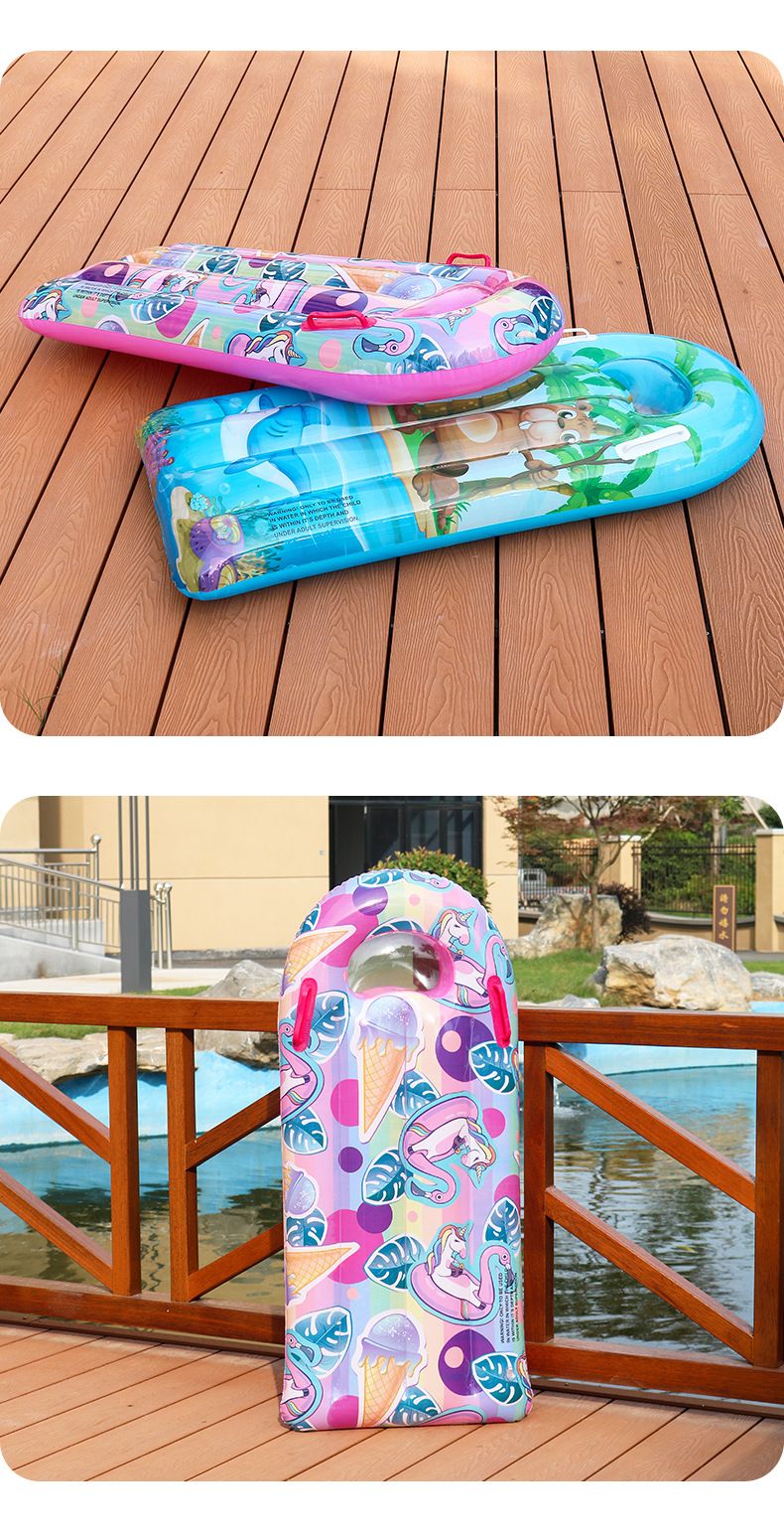 Kids Inflatable Surfboard Thickened PVC Water Floating Board For Swimming Surfing Lightweight Stable For Pool Beach Lake_voghion.com