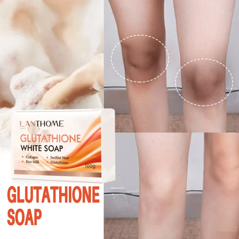 Jabón facial de glutatión para aclarar la piel, limpieza profunda, jabones hidratantes hechos a mano con glutatión para el cuidado del cuerpo_voghion.com