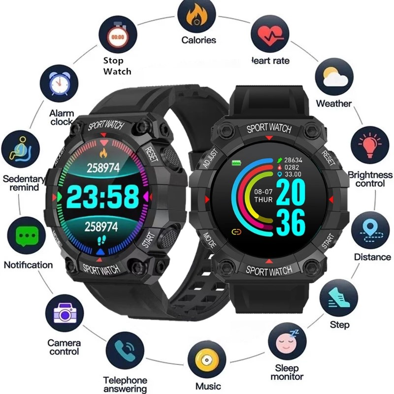 FD68S Smart Uhren Männer Kinder Bluetooth Smartwatch Touch IP67 Armband Fitness Armband Verbunden Uhren Für IOS Androi_voghion.com