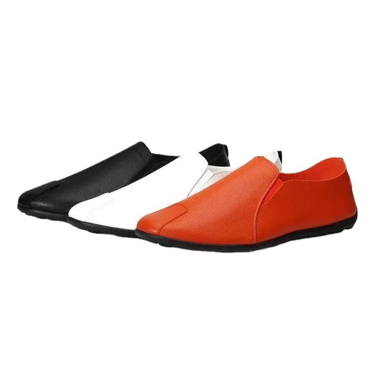 Scarpe basse da uomo in pelle morbida e piatta, stile casual, 2025, con un solo passo_voghion.com