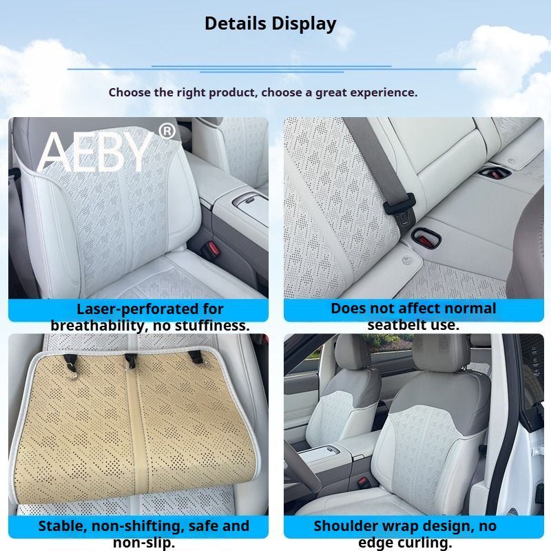 AEBY For ZEEKR 7X 2025 Car Seat Cushion Backrest Set Custom Fit Anti-slip Bottom Easy Install All-Season Covers 2024 New_voghion.com