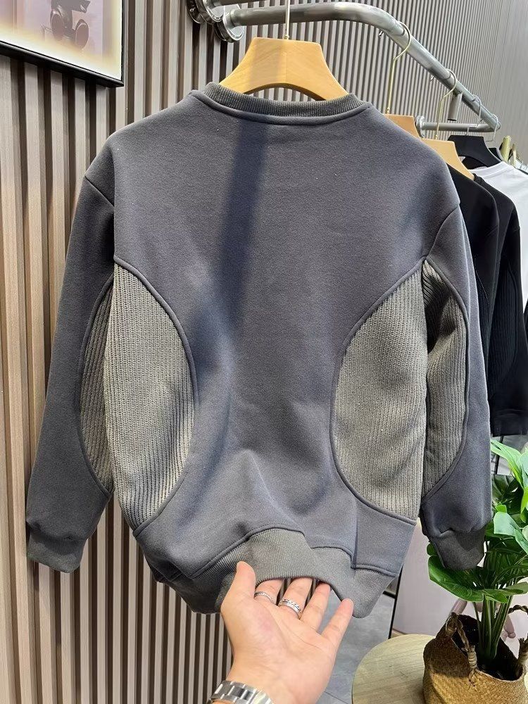 Nuova felpa con cappuccio da uomo primaverile e autunnale, abbigliamento casual patchwork versatile e ampio a maniche lunghe da uomo, giacca alla moda_voghion.com