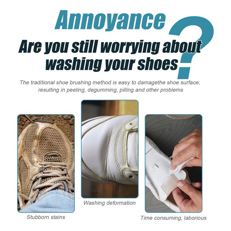 Schuhreinigungs- und Reparaturset, tragbares Aufhellungsmittel zum Reinigen weißer Schuhe mit Flecken und gelben Rändern_voghion.com