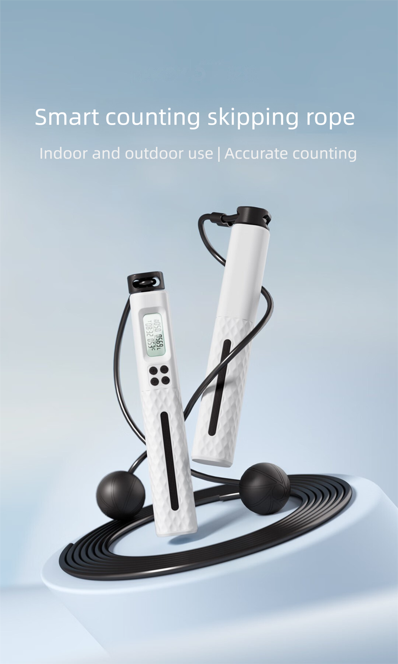 Equipo deportivo inteligente para adultos con conteo, con y sin cuerda de saltar de alambre de acero de doble uso para ejercicios con peso (venta al por mayor)_voghion.com