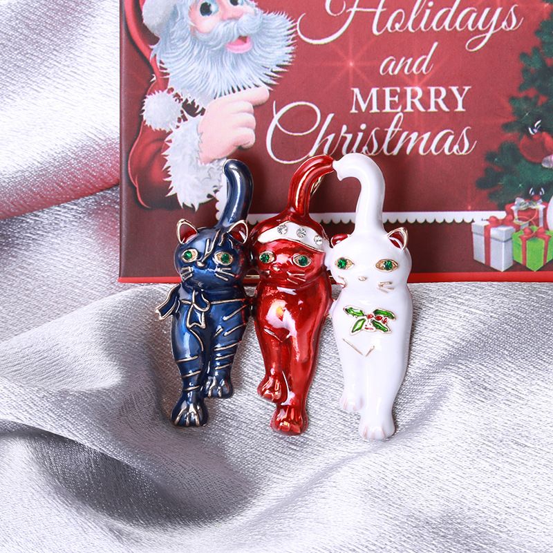 Broche goutte d'huile en alliage incrusté de diamants, faite main._voghion.com