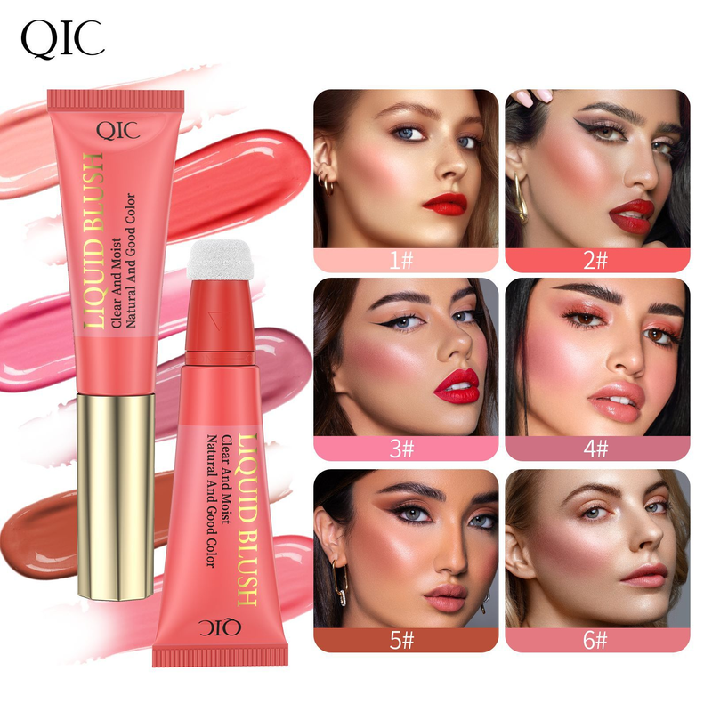 QIC crema colorata leggera trasparente morbida acqua idratante facile da rimuovere il trucco fard in polvere liquida liscia come la seta_voghion.com