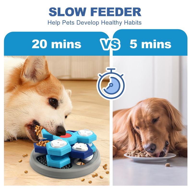 New Style Pet Bowl Dog Intelligence Training Boredom Relief Artifact Four-Layer Rotating Slow Feeder Dish_voghion.com