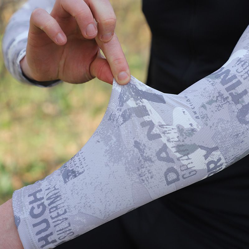 Kühlende UV-Schutz-Armstulpen für Herren – Sonnenhandschuhe und Ärmelüberzüge aus Eisseide mit LSF 50+, leicht und atmungsaktiv zum Radfahren, Wandern, Angeln_voghion.com
