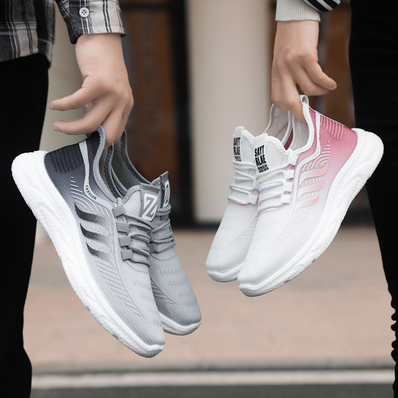 Nuove donne casual in estate, assorbimento degli urti leggero da uomo con suola morbida, corsa per coppie, traspirante e alla moda_voghion.com