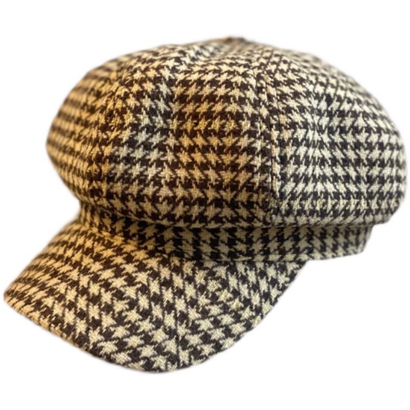 Korean Version Of Instagram's Thousand Bird Grid Fashion Octagonal For Women's Spring And Autumn Versatile Leisure Plaid_voghion.com