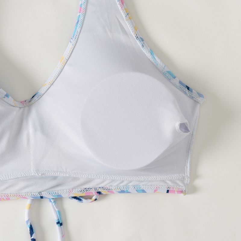 Women's Clothing Color Printed Women's Swimsuit Bikini Bikini Three Piece Women's Swimsuit_voghion.com