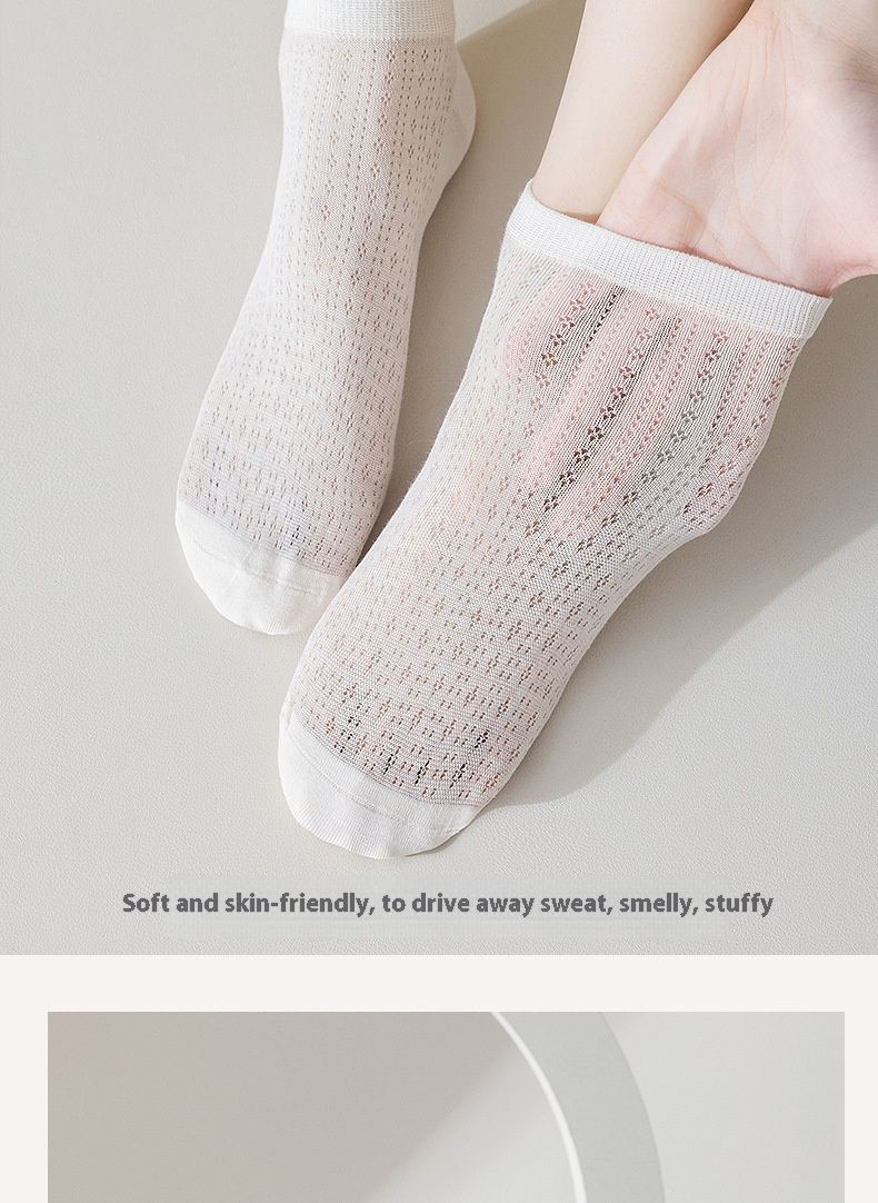 Sokken Dames Boot Sokken Zomer Dun Zomer Macaron Zweet Absorberend Kort Zomer Ademend Botloos Dames Katoenen Sokken_voghion.com