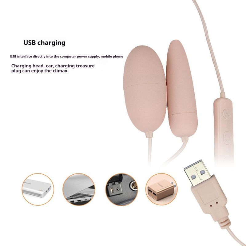 USB Double Jumping Honey Egg Upgraded Adult Couple Toy Rod Sharp Circle Variable Frequency Strong Vibration Product_voghion.com