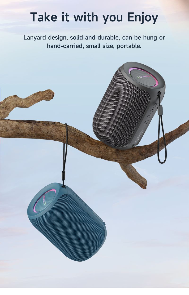Zealot-S32PRO Powerful Bluetooth Speaker, Bass Wireless, LED Light, Outdoor Speakers, Subwoofer, Waterproof Sound Box_voghion.com