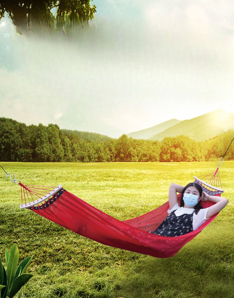 Migrant Outdoor Anti-Tip Mesh Swing Thickened Ice Silk Adult Indoor Rocking Bed Double Hammock Chair_voghion.com