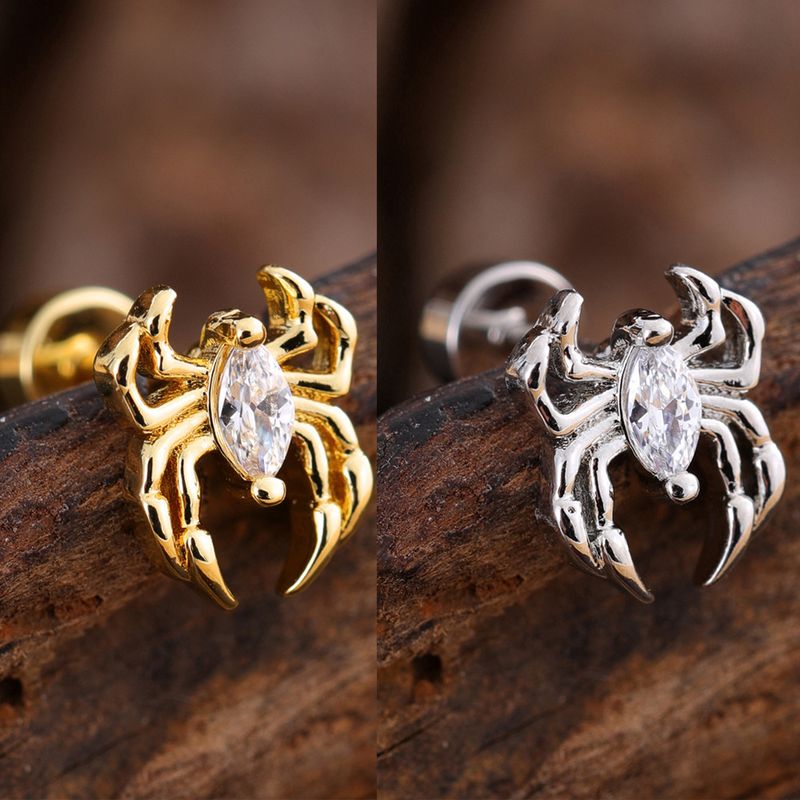 Piercing per orecchini a bottone in acciaio inossidabile con zirconi, semplici e raffinati, con piccoli micro-orecchini intarsiati, da donna_voghion.com