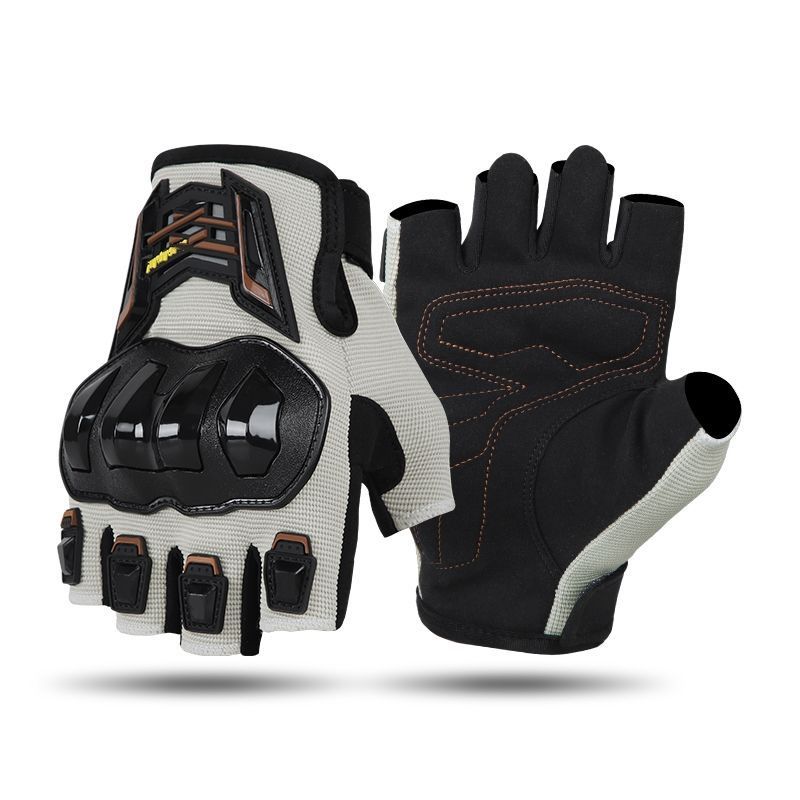 Rękawiczki motocyklowe z półpalcami dla mężczyzn i kobiet, letnie, oddychające, antypoślizgowe, do jazdy na rowerze elektrycznym na świeżym powietrzu_voghion.com