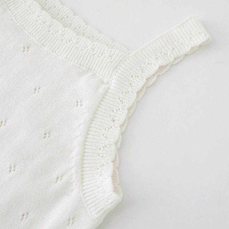 Canotta in pizzo e cotone per bambine – Capo estivo traspirante (80-120 cm, 4 colori + opzioni fiocco)_voghion.com