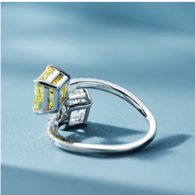 Cao Shi, collana di zucchero principessa a quattro artigli di alta qualità con doppia pietra principale a contrasto e anello di apertura regolabile_voghion.com