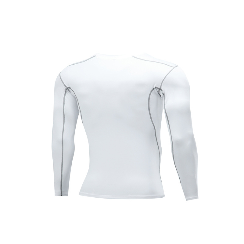 Roupas masculinas esportes apertado manga longa secagem rápida treinamento roupas de fitness masculino alta compressão elástica basquete topo futebol correndo_voghion.com