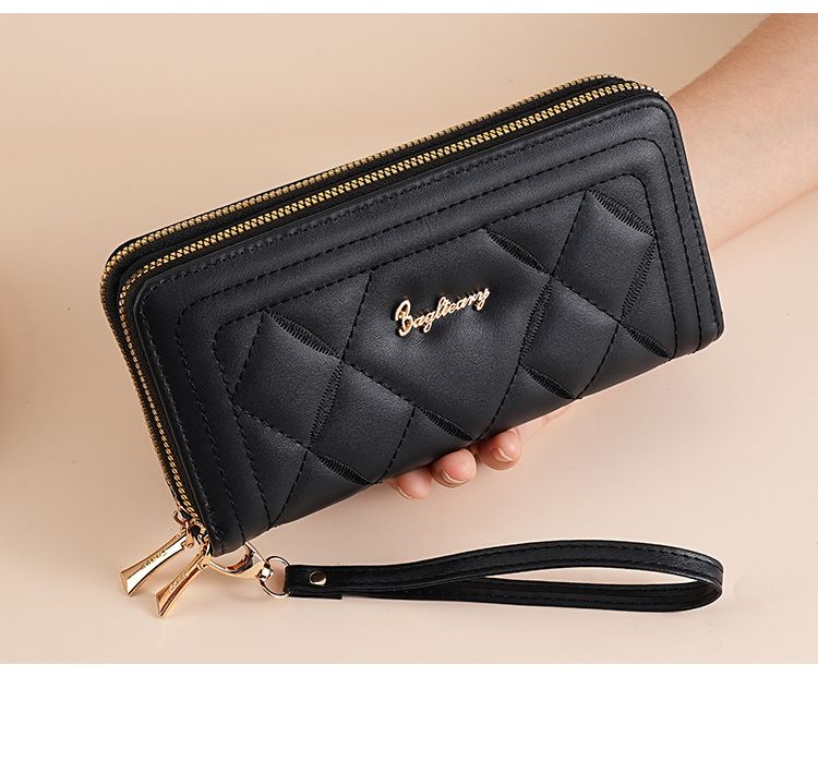 Women's Long Wallet Rhombus Clutch Multifunctional Mobile Phone Change Bag Wallet_voghion.com