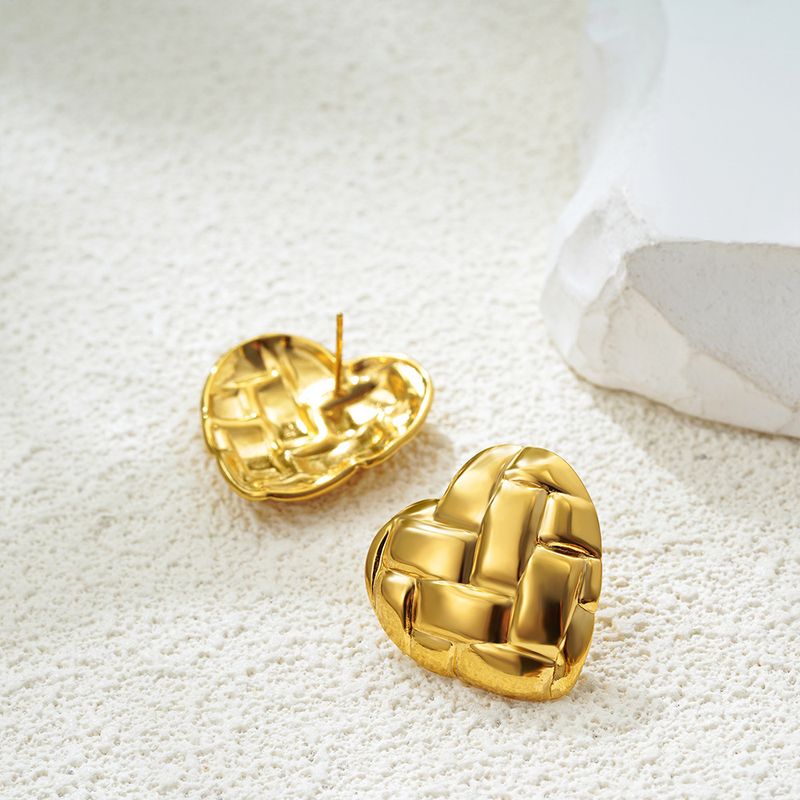 Set di gioielli da donna, moda, semplice atmosfera, orecchini geometrici in acciaio inossidabile, orecchini retrò a goccia d'acqua intrecciati con filo_voghion.com