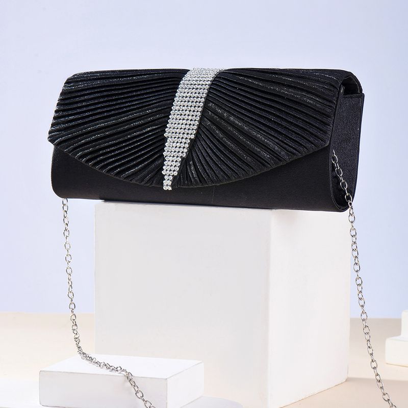 Borse da donna, borse alla moda, pochette da sera rettangolari, borse a tracolla plissettate, all'ingrosso_voghion.com