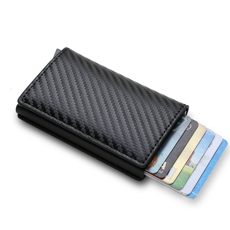Porta carte pop-up automatizzate RFID, borse per carte di credito ultrasottili, porta carte di credito, più cassettiere, per uomini_voghion.com