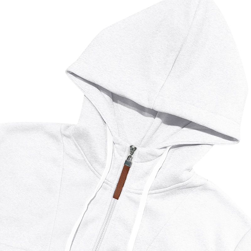 Felpa con cappuccio stile americano, foderata in pile, mezza zip, alla moda, a maniche lunghe, vestibilità ampia, da uomo, primavera e autunno_voghion.com