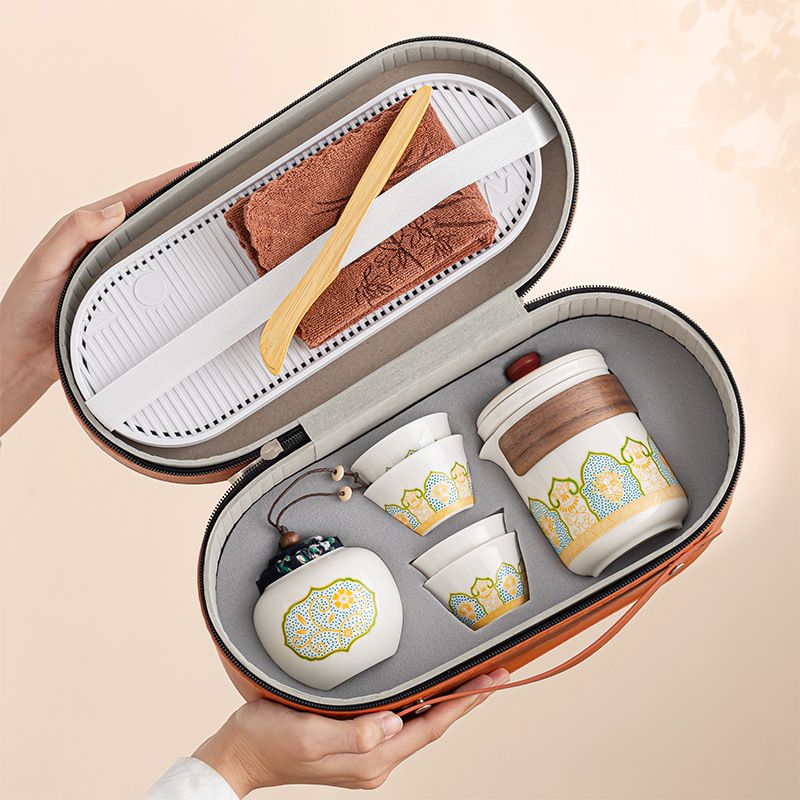Portable Travel Outdoor Kung Fu Tea Set, Kuaike Cup, Chinese Business Gift_voghion.com