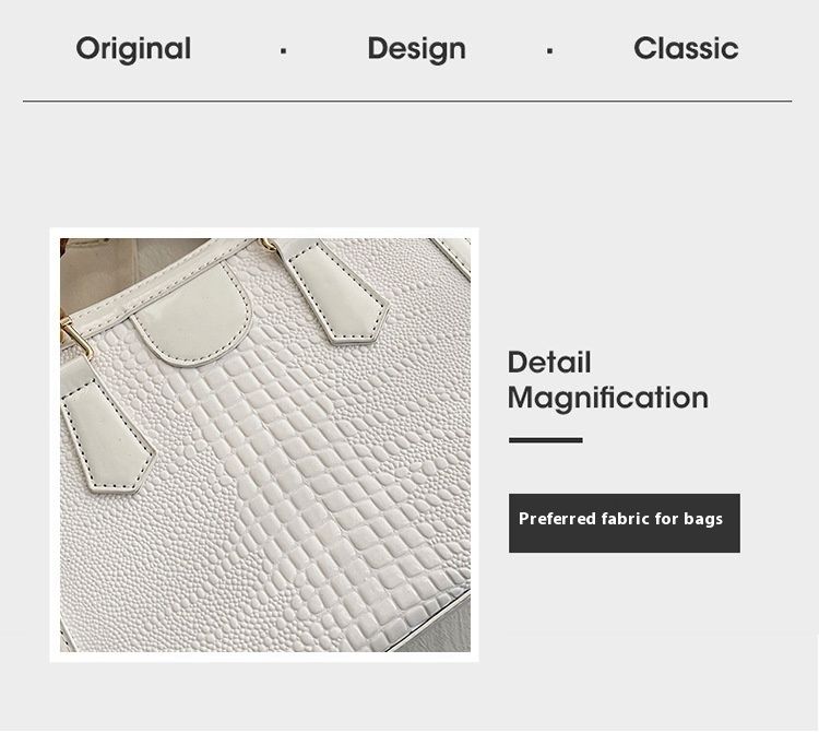 2024 New Tote Bag Women's Bag Foreign Trade Leisure Large Capacity Crocodile Pattern Bag Women's Bamboo Handbag_voghion.com