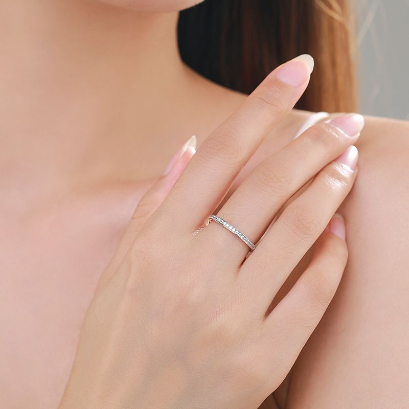 Tancise Anello in argento con zirconi classici Gioielli da donna Promessa di nozze Regalo per feste_voghion.com