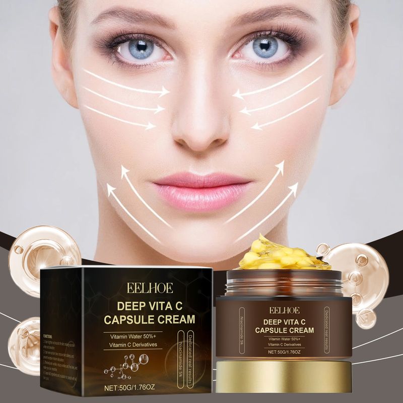 EELHOE Vitamin C Capsule Brightening Facial Skin Moisturizing And Nourishing Face Cream_voghion.com