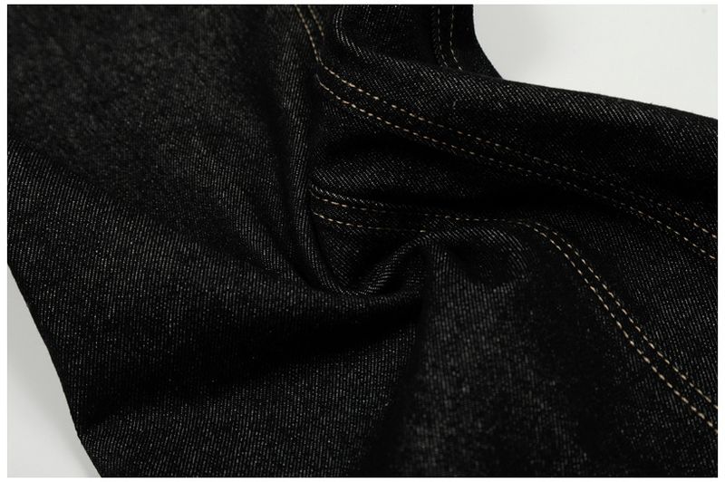 Jeans bootcut a gamba larga in denim vintage neri per uomo e donna – Pantaloni casual a gamba dritta dalla vestibilità rilassata_voghion.com